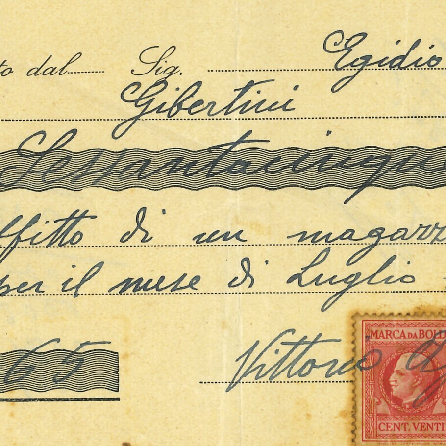 Documento d&rsquo;epoca della gioielleria, 1945