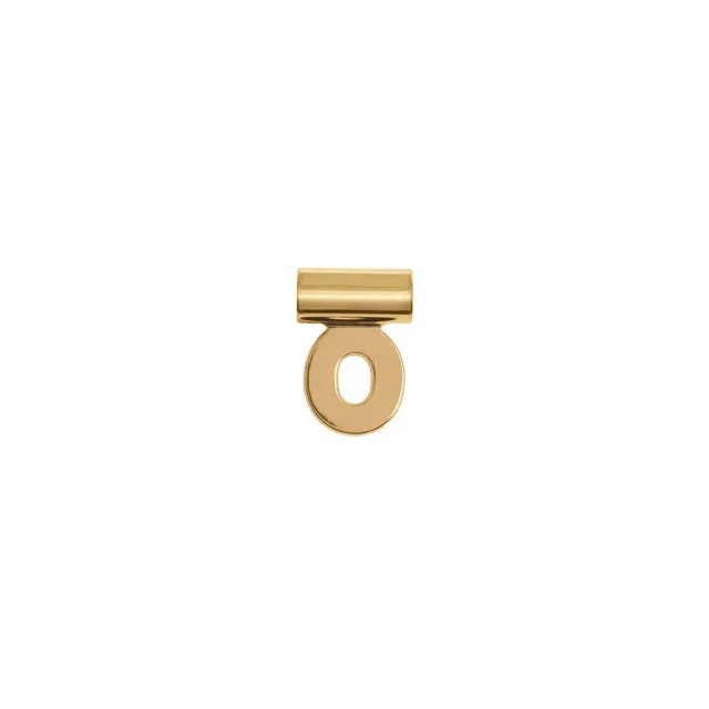 Seimia lettera o in oro giallo