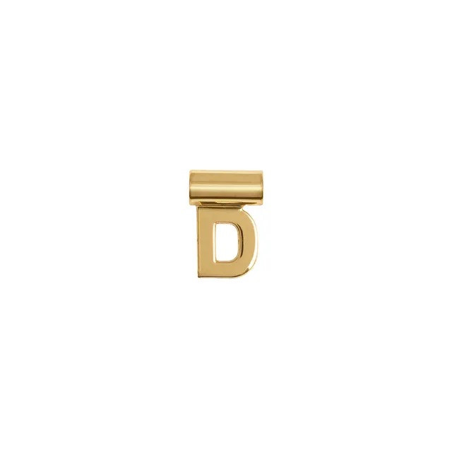 Seimia lettera d in oro giallo