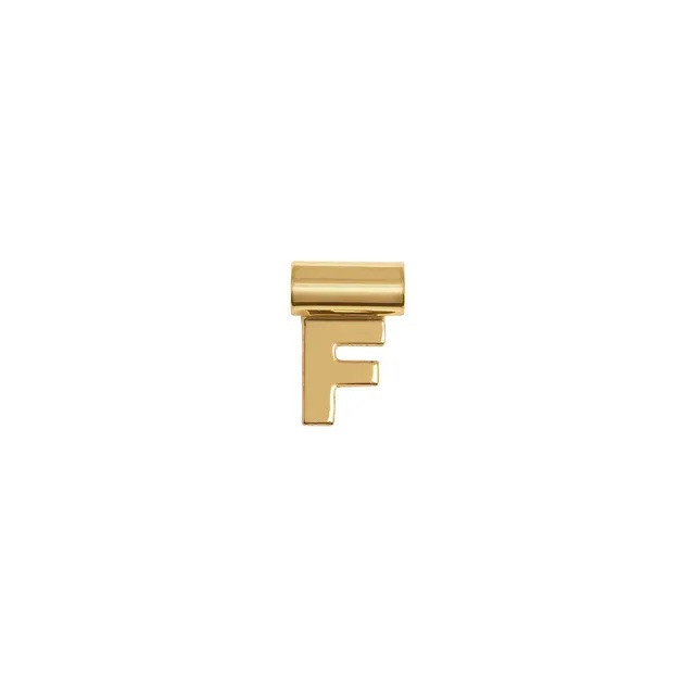 Seimia lettera f in oro giallo