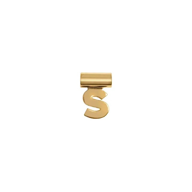 Seimia lettera s in oro giallo