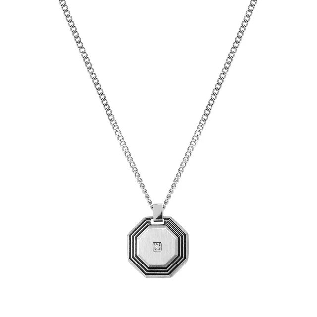 Collana strong diamond geometric ottagono wh