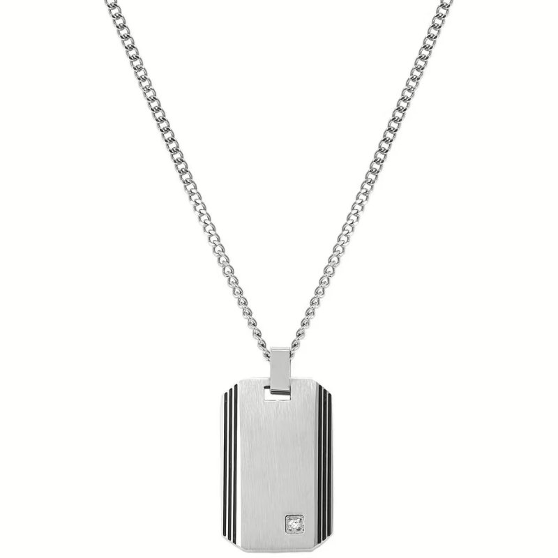 Collana strong diamond geometric placca wh