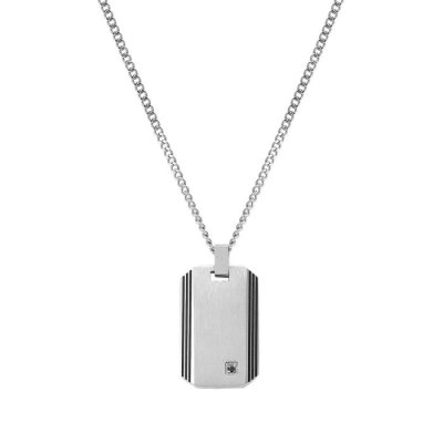 Collana strong diamond geometric placca bk