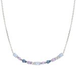 Collana ricca colour wave zirconi blu st - Foto 1