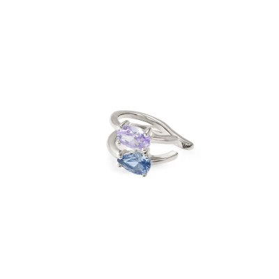 Orecchino earcuff colour wave st rosa- blu