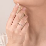 Anello solitario calice 0,17 ct - Foto 2