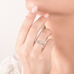 Anello trilogy 0,43 ct - Foto 3