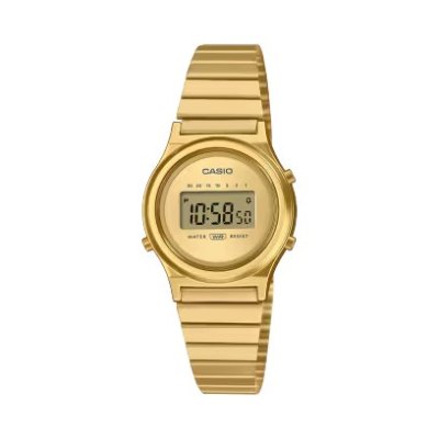 Vintage round mini gold tone