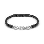 Bracciale manvision stones chicco di caffè st/ bk - Foto 1