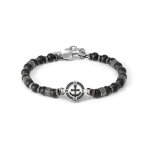 Bracciale manvision stones ancora agata nera - Foto 1