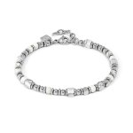 Bracciale instinctstyle ed. infinity in acciaio e pietre naturali howlite bianca - Foto 2
