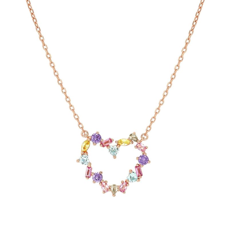 Collana colour wave mini con cuore multicolor rg