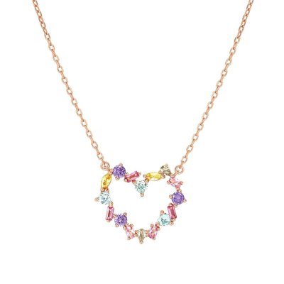 Collana colour wave mini con cuore multicolor rg