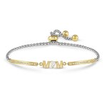 Bracciale milleluci ed. family in acciaio e cubic zirconia (gold ricco) mom - Foto 1