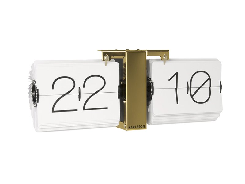 Flip clock no case white 36 cm
