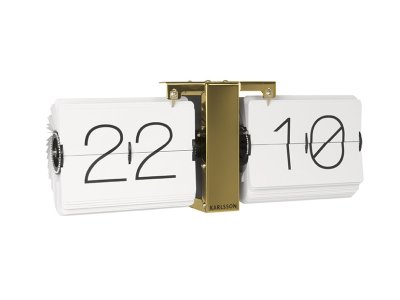 Flip clock no case white 36 cm