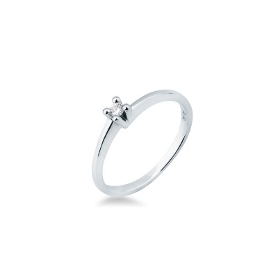 Anello solitario 4 punte 0,05 ct