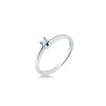 Anello solitario 4 punte 0,05 ct - Foto 1