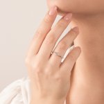 Anello solitario 4 punte 0,05 ct - Foto 2