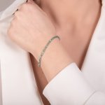 Bracciale tennis con smeraldi e brillanti - Foto 2