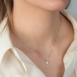Girocollo fiore con brillanti 0,21 ct - Foto 2