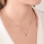 Girocollo con rubino e contorno di brillanti - Foto 2