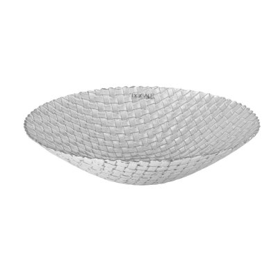 Centrotavola intreccio argento 33 cm