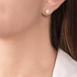 Orecchini a fiore con brillanti 0,50 - Foto 1