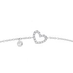 Bracciale con cuore piccolo di brillanti - Foto 3