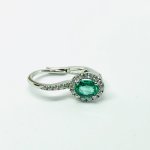 Orecchini monachella smeraldo e brillanti - Foto 3