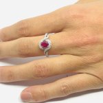 Anello fantasia con rubino e brillanti - Foto 3