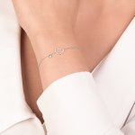 Bracciale con cuore grande di brillanti - Foto 2