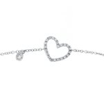 Bracciale con cuore grande di brillanti - Foto 3