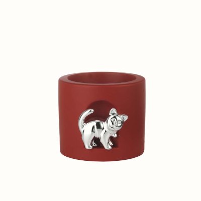 Vasetto gatto 8 cm rosso