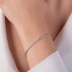 Bracciale tennis lapidato con brillanti 0,72 ct - Foto 4