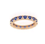 Anello mini marrakech zirconi blu - Foto 1