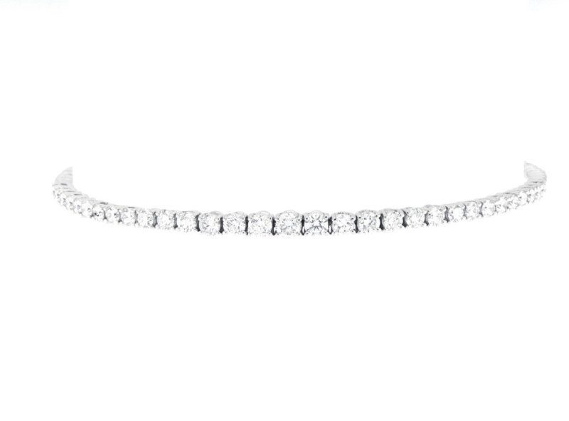Bracciale tennis semirigido con brillanti 1,48 ct
