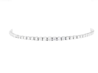 Bracciale tennis semirigido con brillanti 1,48 ct