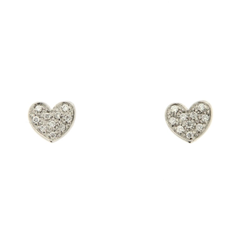 Orecchini cuore 0,05 ct