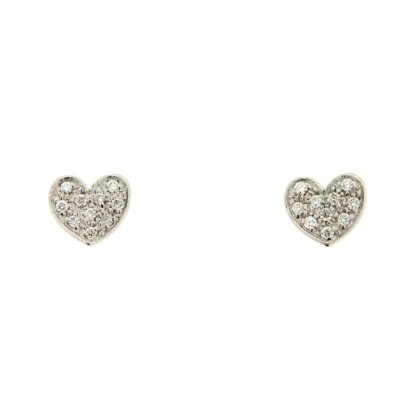 Orecchini cuore 0,05 ct