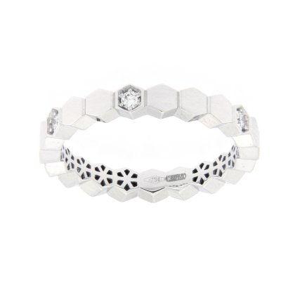 Hexagon oro bianco e brillanti