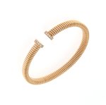 Bracciale gas semirigido in oro rosa con brillanti - Foto 2