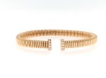 Bracciale gas semirigido in oro rosa con brillanti - Foto 3