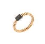 Anello gas in oro rosa con brillanti neri - Foto 2