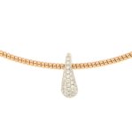 Collier rigido oro rosa con pendente di brillanti - Foto 2