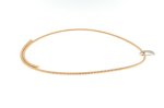 Collier rigido oro rosa con pendente di brillanti - Foto 3