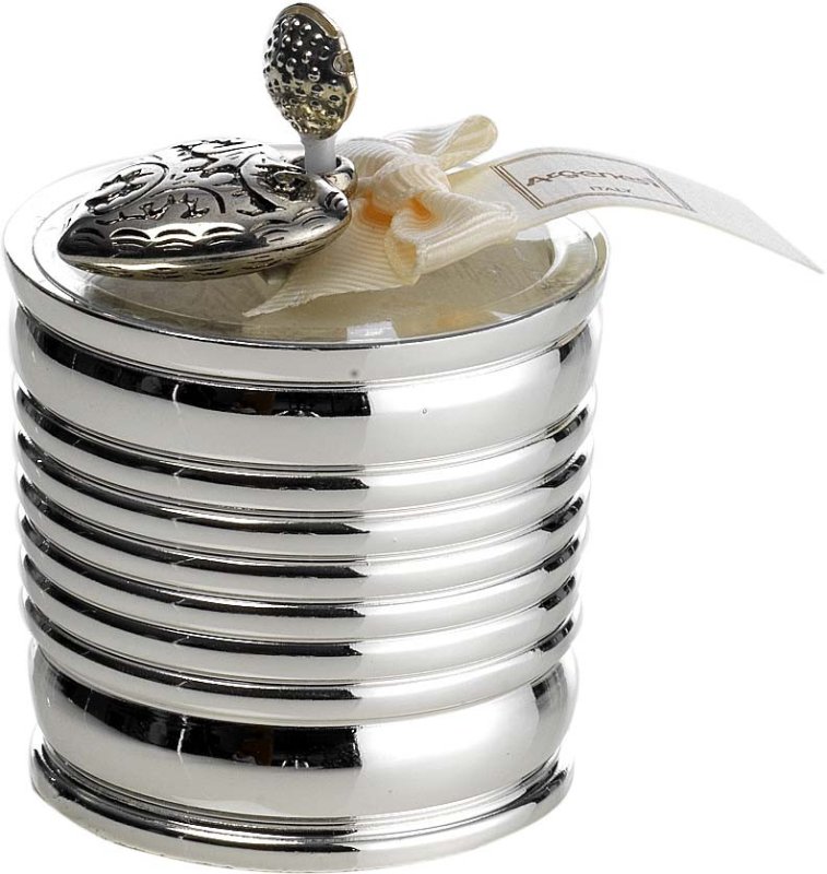 Candela fragrance barattolo bianco