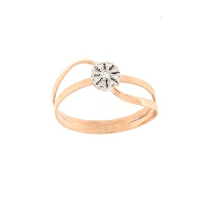 Anello fantasia fiore magic 0,08 ct