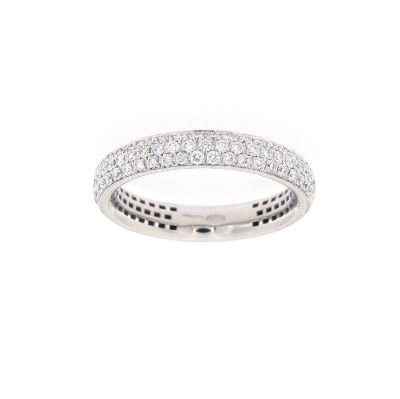 Fede 3/4 con tre fili di brillanti 0,58 ct